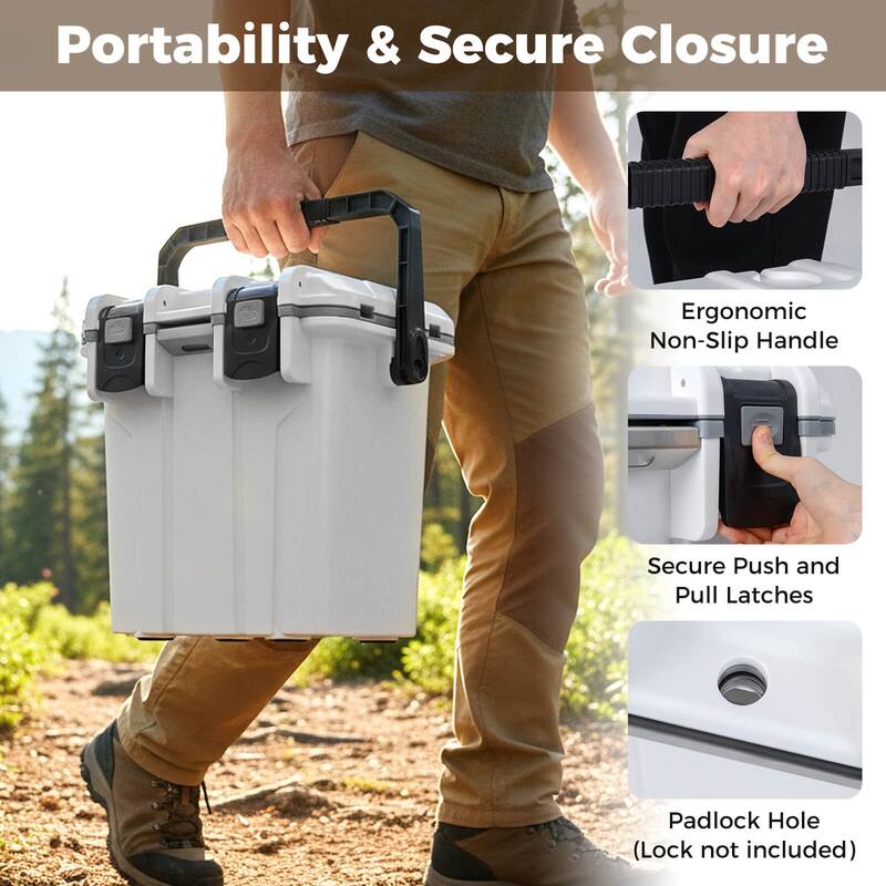 Costway 21 QT Ultra-Light Injection Molded Cooler with Swing-up Handle - See Details