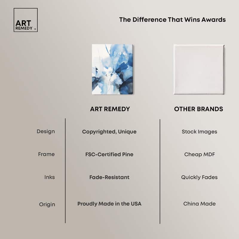 Fleur Bleue II Canvas by Art Remedy, Gallery Wrapped