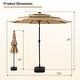 preview thumbnail 19 of 21, COSIEST Outdoor 10ft 3 Tiers Market Patio Umbrella with Solar LED lights