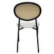 preview thumbnail 13 of 92, Leisuremod Euston Modern Velvet/Leather Dining Chair - Minimalist Wicker Back Accent Chair for Home Living Room & Kitchen