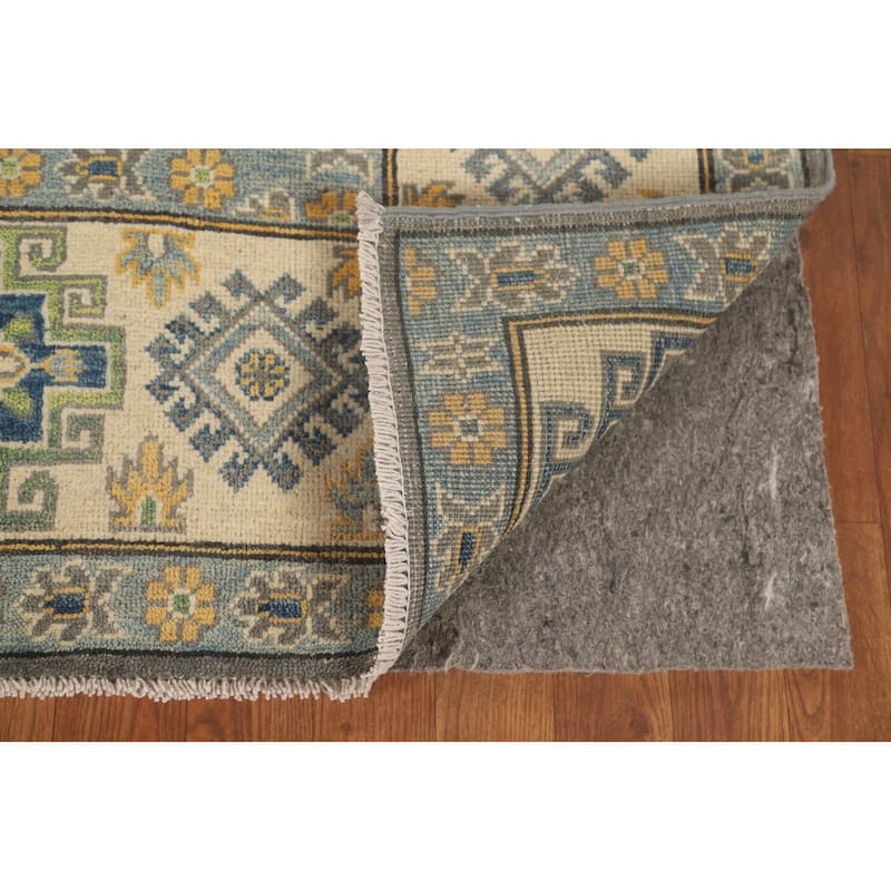 Geometric Kazak Oriental Area Rug Handmade Wool Carpet - 6'5" x 9'9"