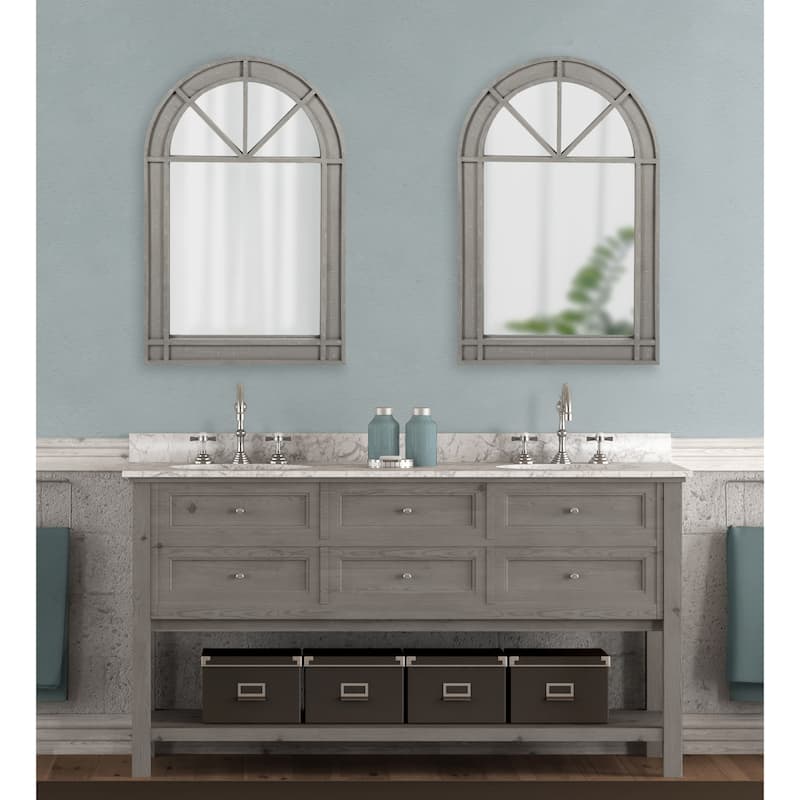 Kate and Laurel Stonebridge Rustic Arch Mirror - 24x36