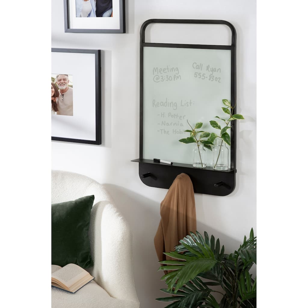 Kate and Laurel Decatur Hanging Wall Organizer with Hooks - 18x5x30