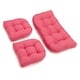 preview thumbnail 15 of 20, Twill 3-piece Indoor Settee Cushion Set Bery Berry
