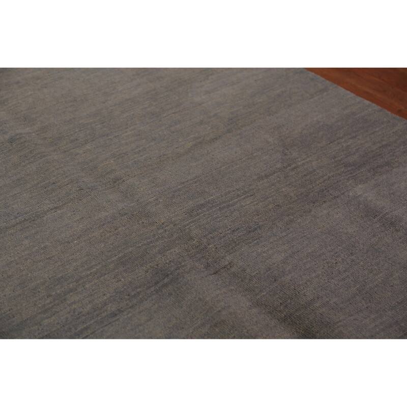 Modern Gray Gabbeh Oriental Area Rug Handmade Wool Carpet - 5'4" x 7'8"
