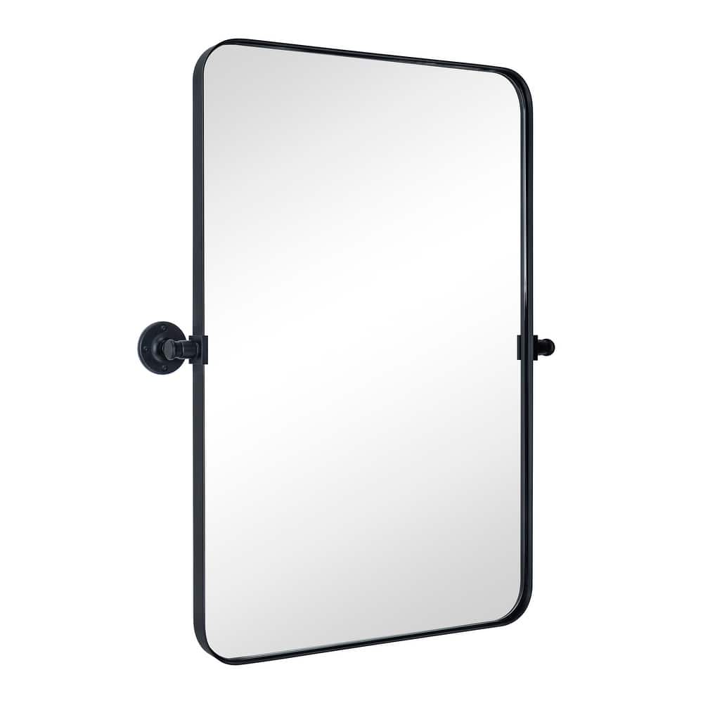 TEHOME Aura Jonathan Rectangle Pivot Tilt Metal Wall Mirror