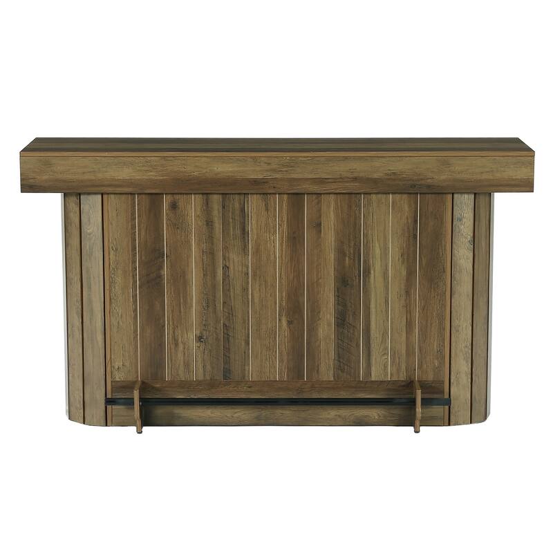 3-Tier Bar Table, 63-Inch Home Bar Unit, Pub Table with Storage Shelves for Living Room, Bistro, Dining Room