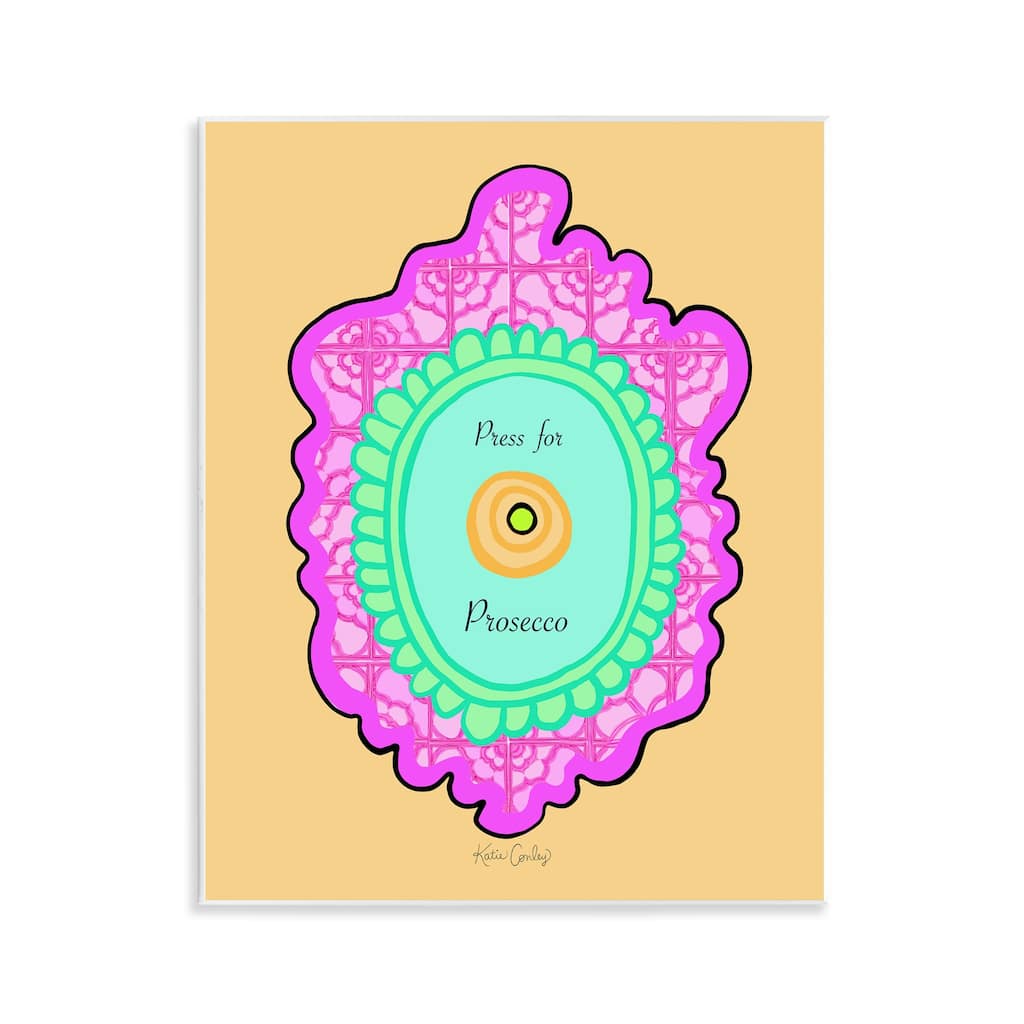 Stupell Press For Prosecco Button Wall Plaque Art Design By Katie Conley