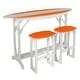 preview thumbnail 80 of 88, Shoreline Surfboard 3-Piece Bar Height Balcony Set White/Citrus Orange