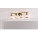 preview thumbnail 7 of 6, Isla 4-Light Weathered Brass Vanity Light|Metallic