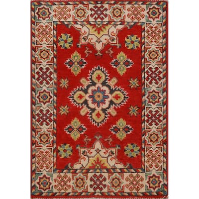 Kazak Oriental Accent Foyer Rug Handmade Bedroom Wool Carpet - 2'0"x 3'0"