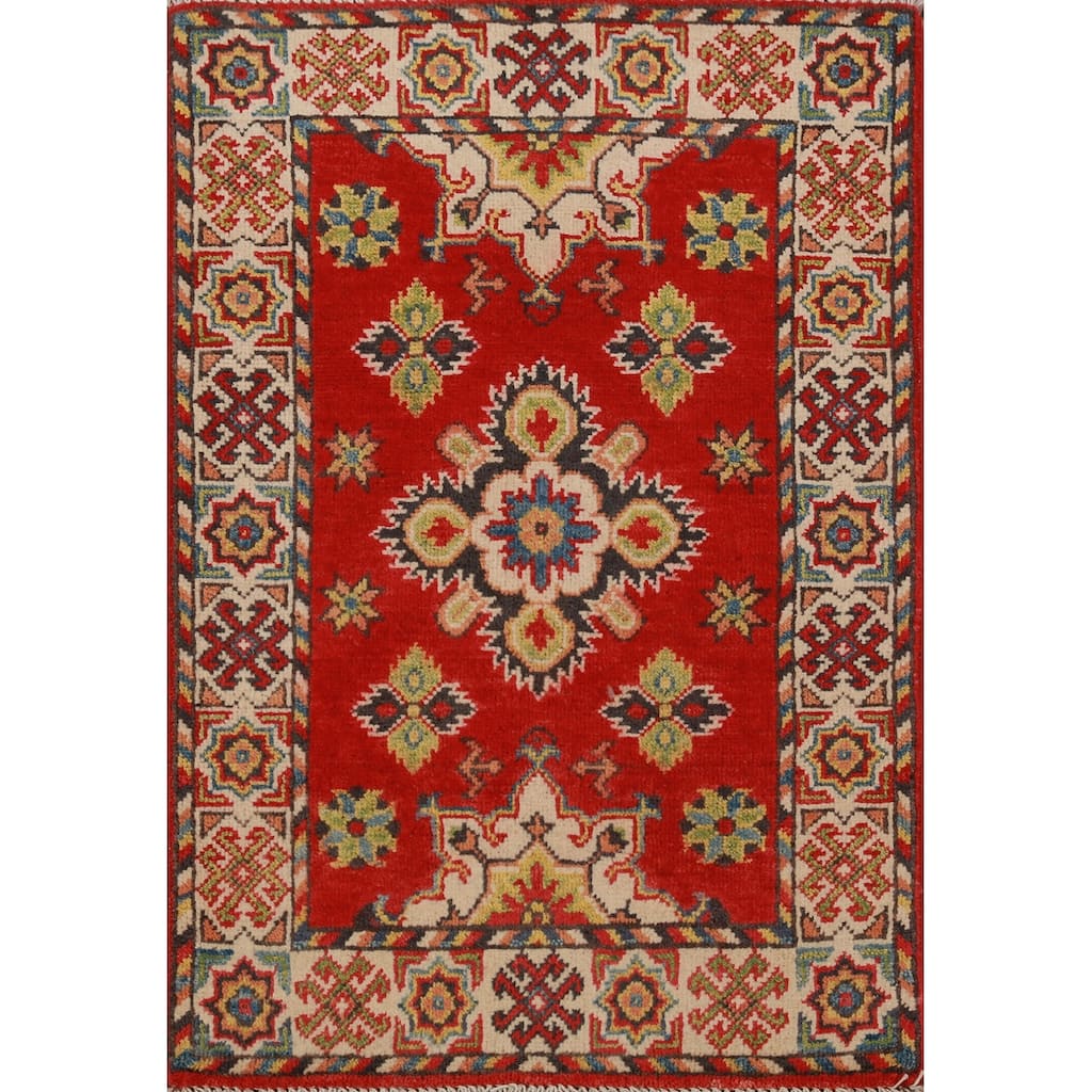 Kazak Oriental Accent Foyer Rug Handmade Bedroom Wool Carpet - 2'0"x 3'0"