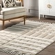 preview thumbnail 8 of 7, Nuloom Cordelia Fragmented Stripes Tasseled Area Rug