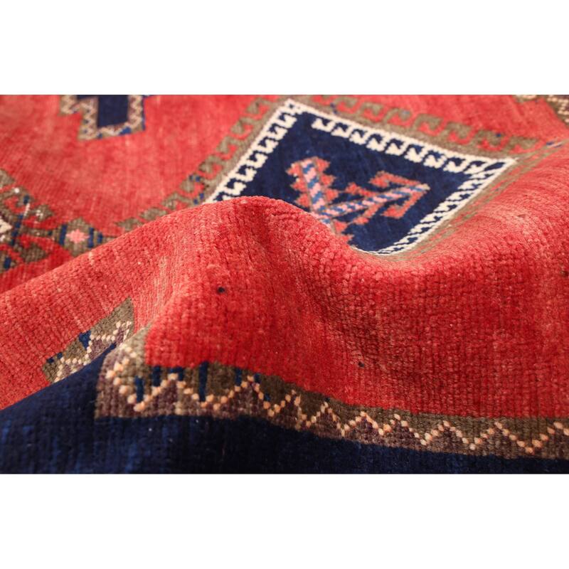 ECARPETGALLERY Hand-knotted Melis Vintage Red Wool Rug - 4'9 x 7'7