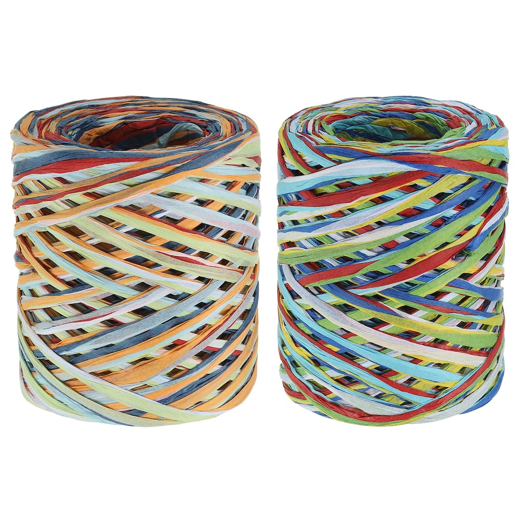 2Roll 219Yard Raffia Ribbon Raffia Paper Craft Ribbon - 219 Yards