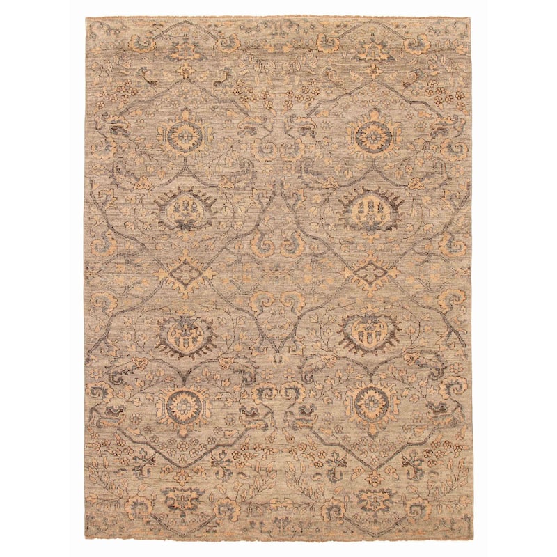ECARPETGALLERY Hand-knotted Jules Serapi Grey Wool Rug - 8'11 x 11'10 - Grey - 8'11 x 11'10