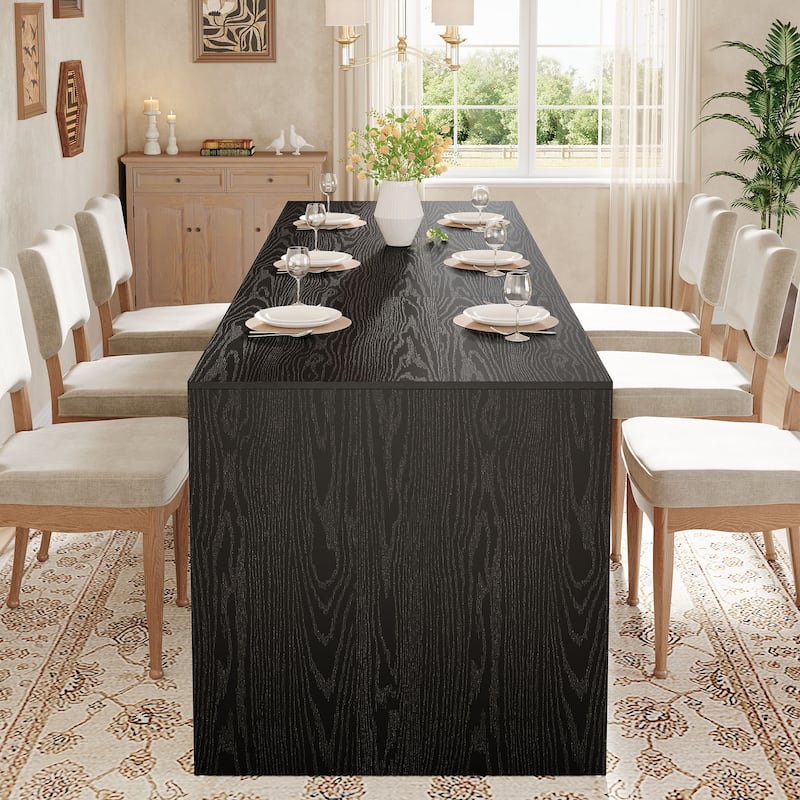 Extra Long Dining Table for 6-8 People, 86.6-Inch Rectangular Kitchen Table