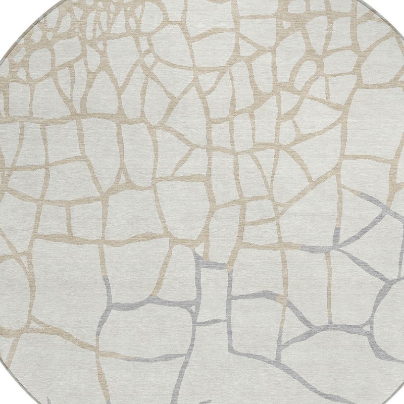 HomeRoots Abstract Transitional Rectangle Outdoor Rug