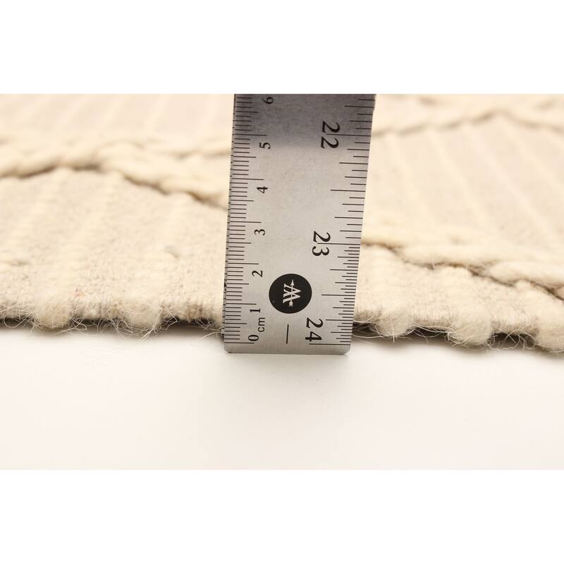 ECARPETGALLERY Braid weave Sienna Tan Wool Rug - 4'9 x 8'3