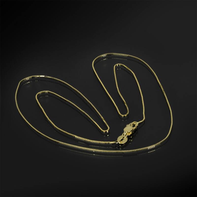 14k Yellow Gold Classic Box Chain 0.6mm