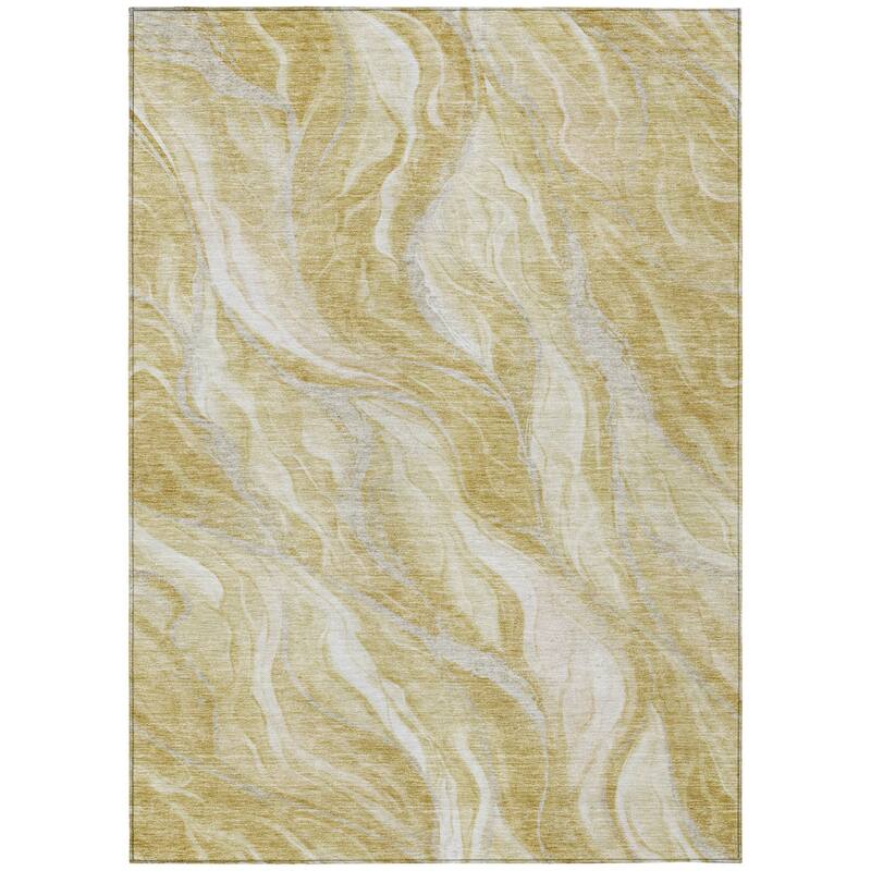HomeRoots Abstract Transitional Rectangle Outdoor Rug