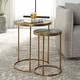 preview thumbnail 2 of 3, Uttermost Aragon Brass Nesting Tables, S/2 - 20"W x 24"H x 20"D