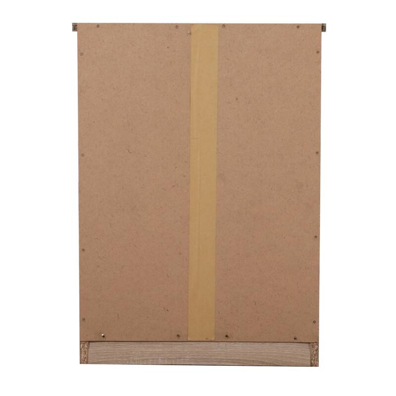 3 Drawer Sandalwood Nightstand, 24 Inch Sleek Bedside Table with Compact Design and Ample Storage