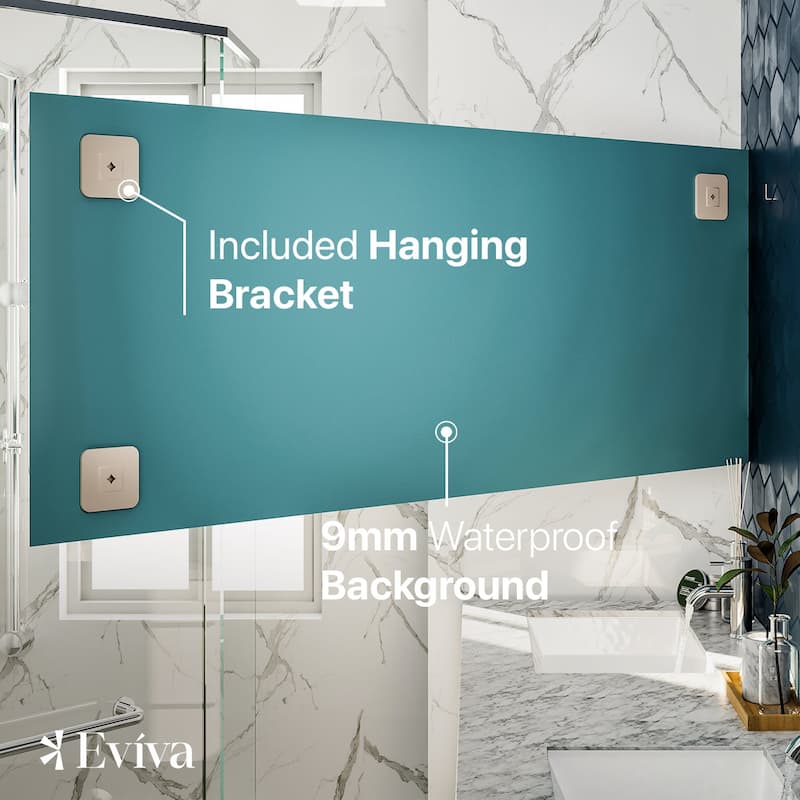 Eviva Sleek 60" x 30" Rectangular Modern Frameless Mirror - Clear