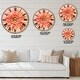 preview thumbnail 4 of 7, Designart 'Single Daisy on White Background' Oversized Floral Wall CLock