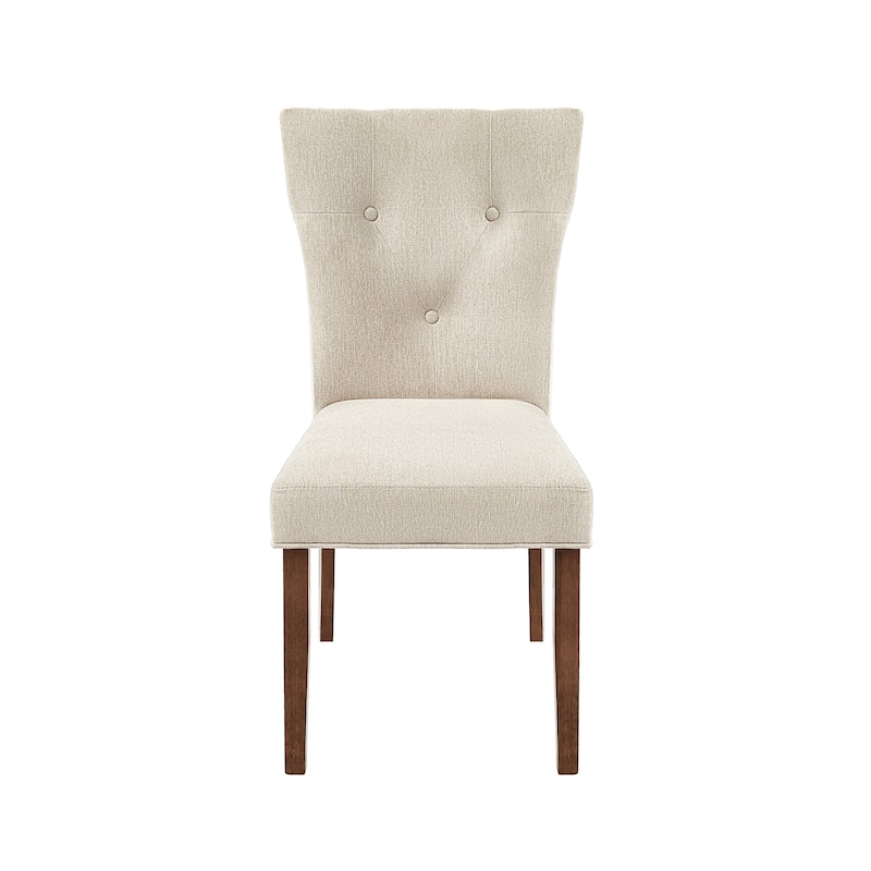 Dining Chairs Set of 2, Upholstered Chair with Rubber Wood Legs Parsons Chair