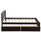 preview thumbnail 5 of 8, Twin Platform Storage Bed Wood Bed Frame With Two Drawers And Headboard