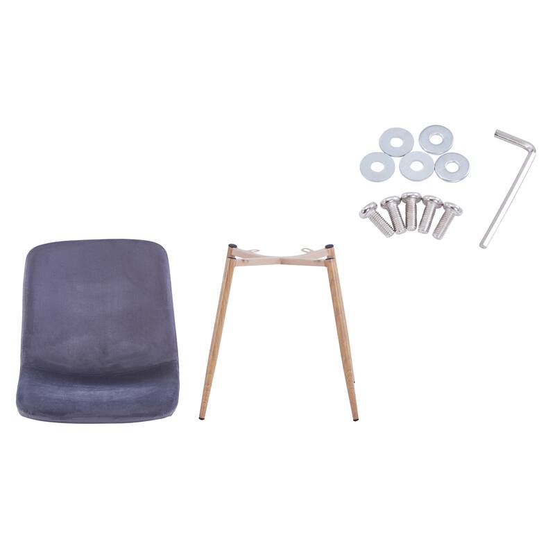 Gray Dining Chair Set of 4 Dining Table Chair Living Room Side Chair