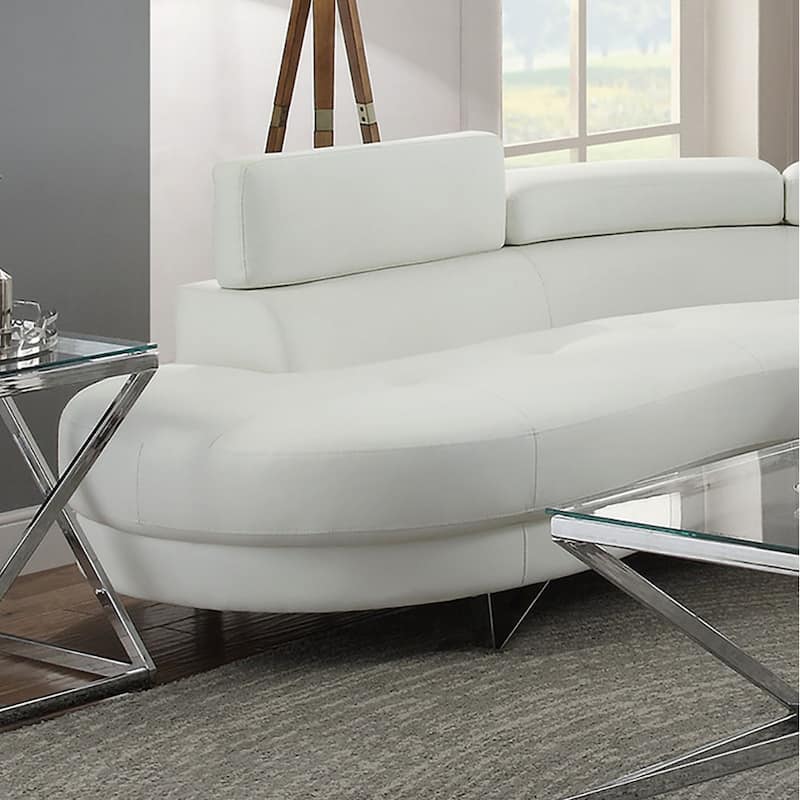 Faux Leather 2 Piece Sectional Sofa