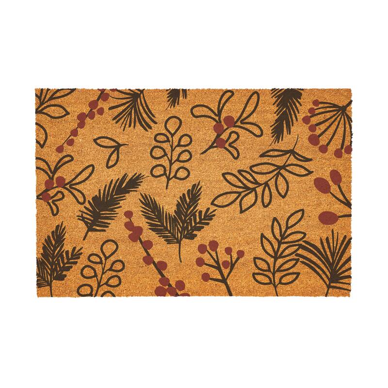 Festive Foliage Coir Door Mat - 36" x 24"