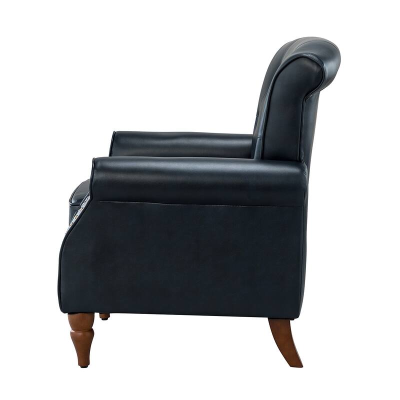 Mycenae Upholstered Accent Armchair with Nailhead Trim