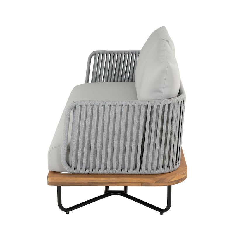 Christopher Knight Home - Jason Outdoor Acacia Wood Loveseat With Table