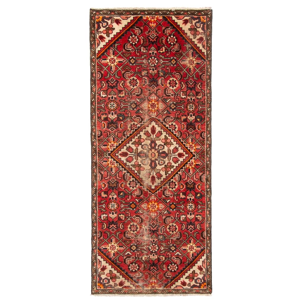 ECARPETGALLERY Hand-knotted Andelz Red Wool Rug - 2'6 x 6'2