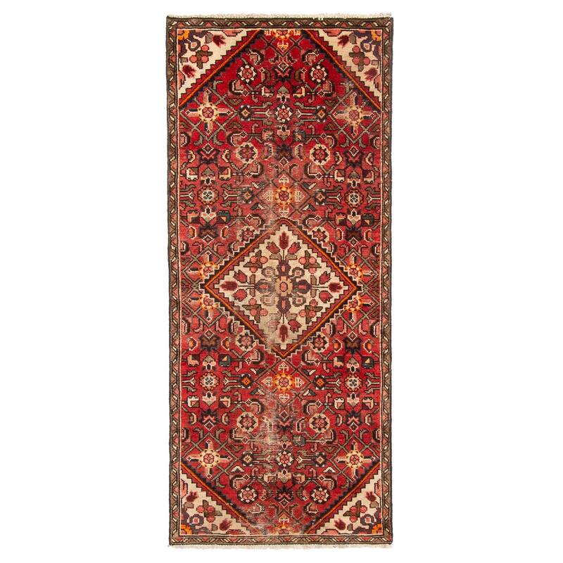 ECARPETGALLERY Hand-knotted Andelz Red Wool Rug - 2'6 x 6'2