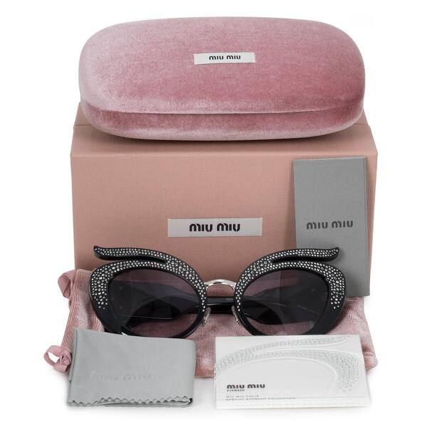 Shop Miu Miu Cat Eye Sunglasses Smu04ts 07h3e2 53 53mm X 23mm X