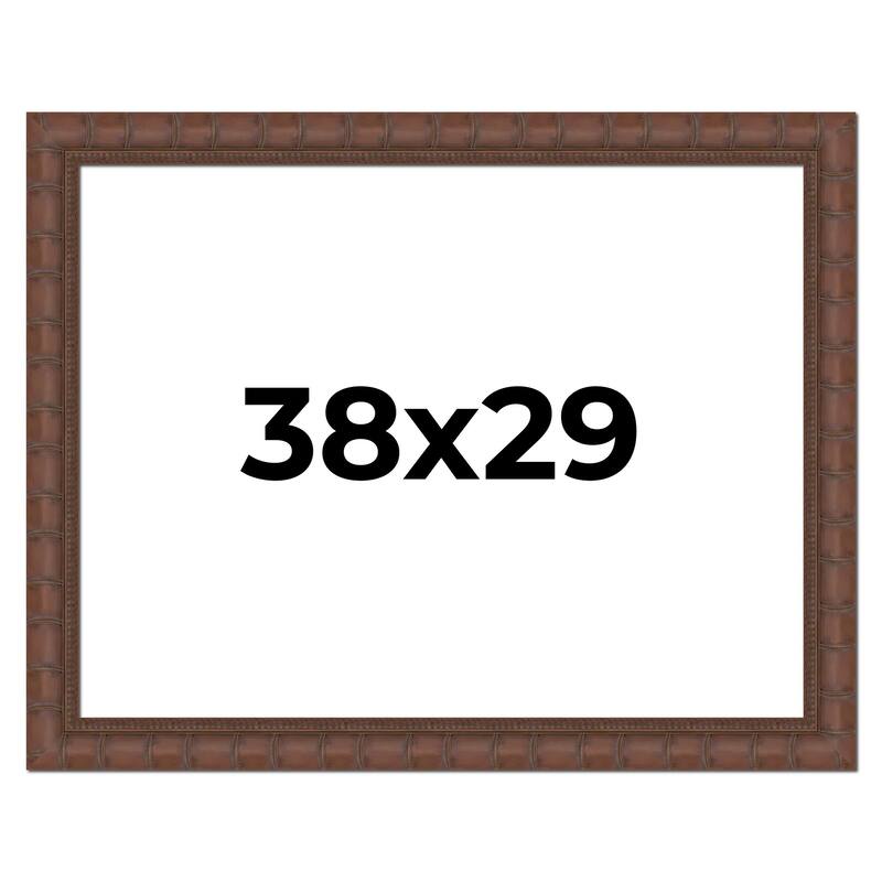 38x29 Frame Pewter Solid Wood Picture Frame Width 1.625 Inches | Interior Frame Depth 0.6875 Inches