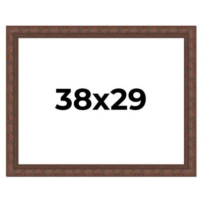 38x29 Frame Pewter Solid Wood Picture Frame Width 1.625 Inches | Interior Frame Depth 0.6875 Inches