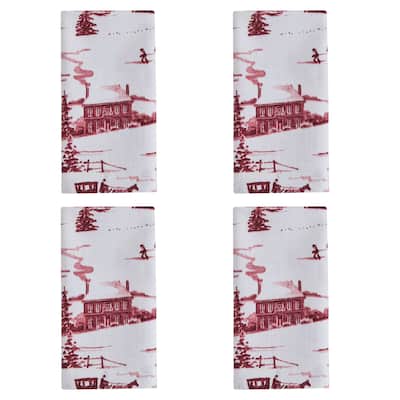 Park Designs Winter Countryside Napkin Set of 4 - 18" X 18"