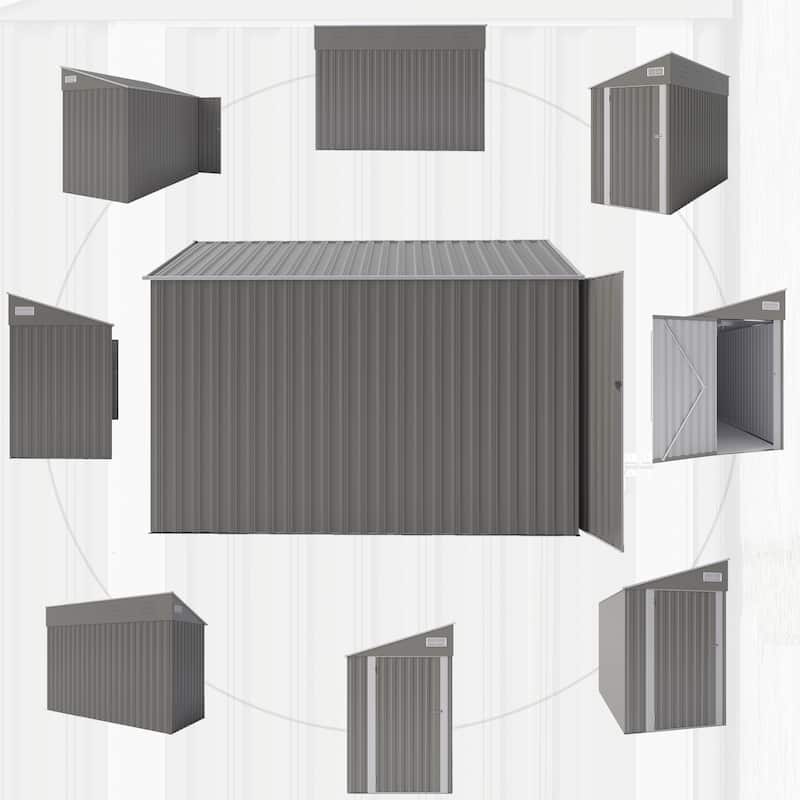 Durable Storage Shed with Single-Hinge Door