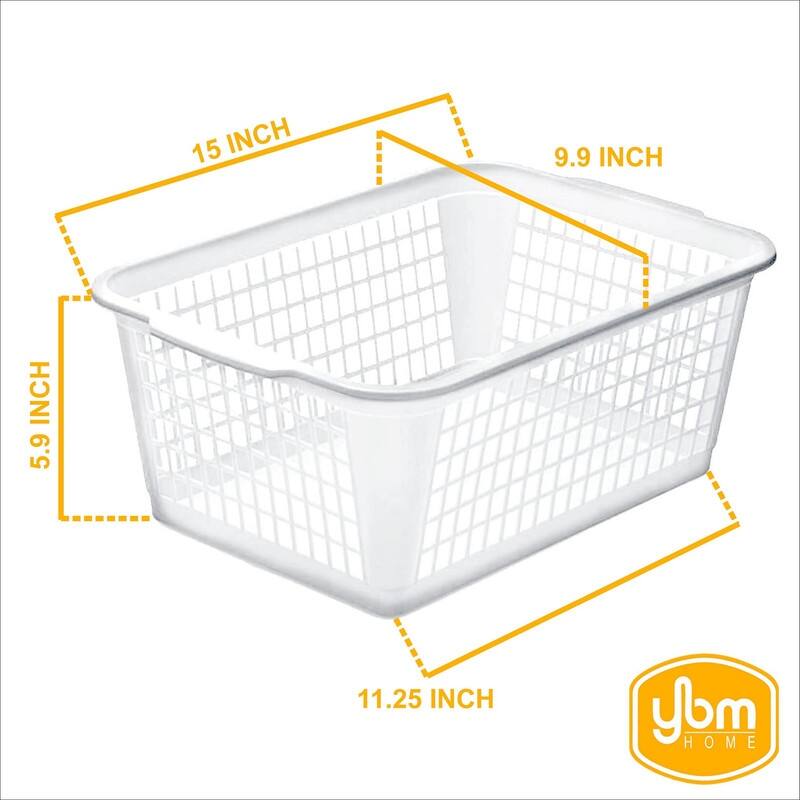Small Plastic Storage Basket for Organizing Kitchen Pantry, Pack of 12