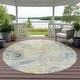 preview thumbnail 132 of 149, Machine Washable Indoor/ Outdoor Chic Paisley Chantille Rug Gold - 8' x 8'