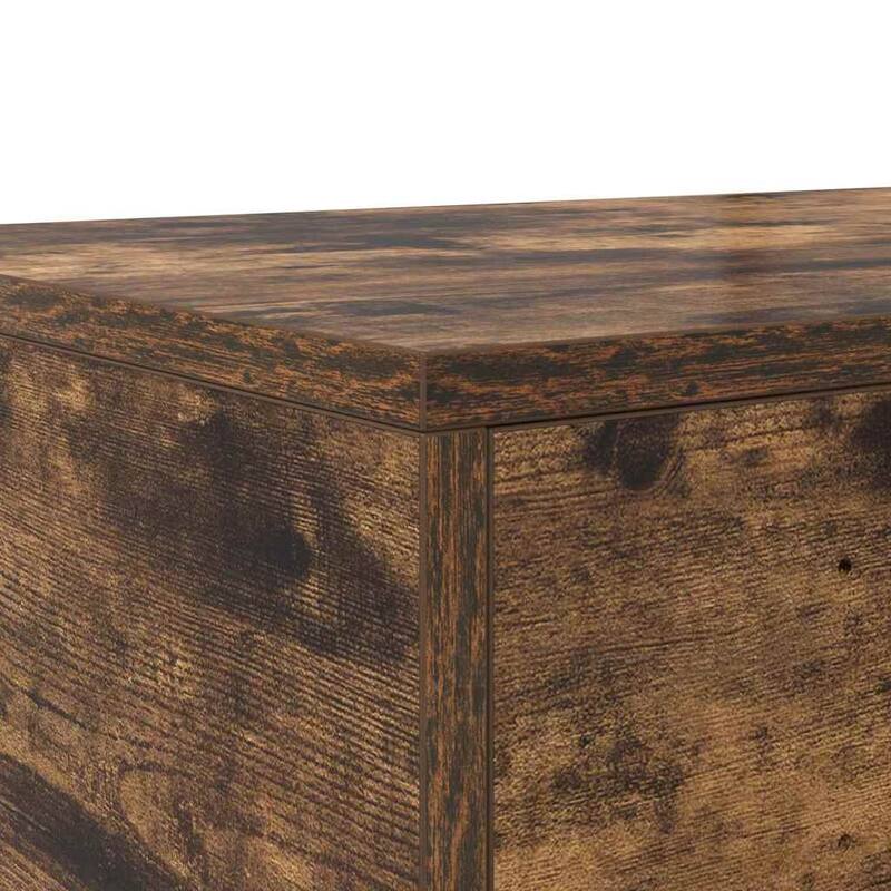 vidaXL Bed Drawers Smoked Oak 31.50 x 14.37 x 6.50 in Engineered Wood