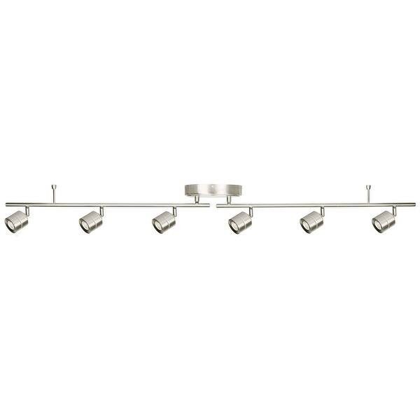 6 Light LED Fixed Rail - 6 Head Track Light