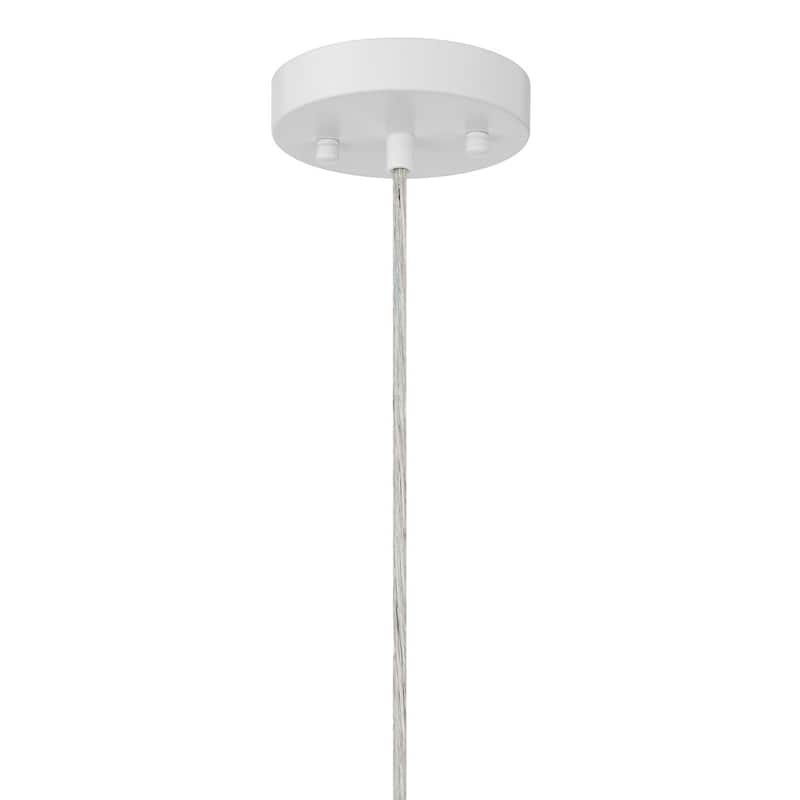 Acroma 1 - Light White Textured Cone Pendant Light - 1-light