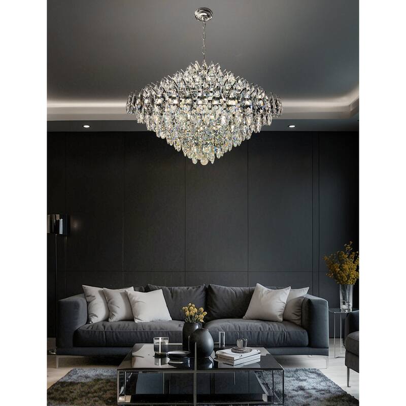 Empire Crystal Round Chandelier 31"