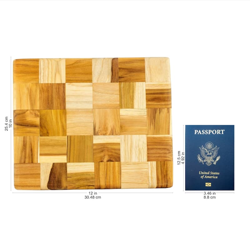 Novica Handmade Puzzle Teak Cutting Board